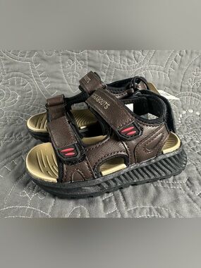 Thereabouts Toddler Boys  Lil Gulf Brown Strap Sandals NWT Size Toddler 6